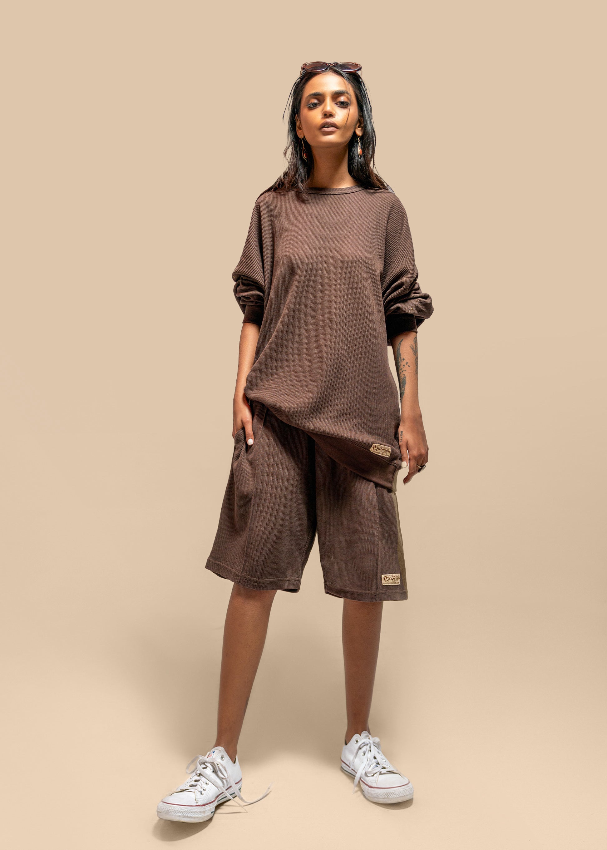 Toffee Brown Uni Thermal Short Set